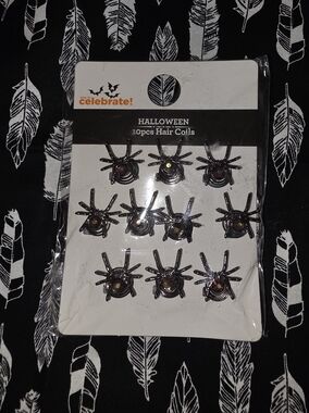 Halloween Spider Hair Coils - Black